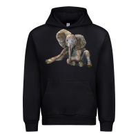 Black Baby Elephant Urban Hoodie - LillyAllenDesigns