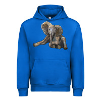 Cobalt Baby Elephant Urban Hoodie - LillyAllenDesigns