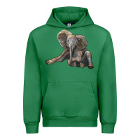 Emerald Baby Elephant Urban Hoodie - LillyAllenDesigns