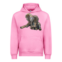 Fuchsia Pink Baby Elephant Urban Hoodie - LillyAllenDesigns