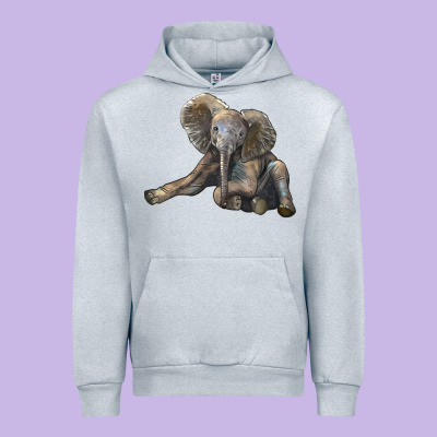 Baby Elephant Urban Hoodie Designed By Lillyallendesigns