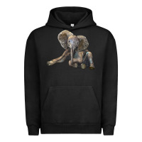 Pigment Black Baby Elephant Urban Hoodie - LillyAllenDesigns