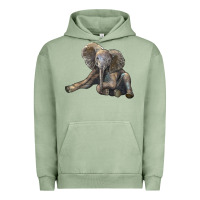 Pigment Oil Green Baby Elephant Urban Hoodie - LillyAllenDesigns