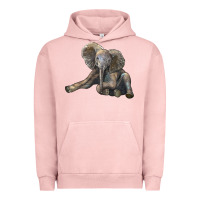 Pigment Salmon Baby Elephant Urban Hoodie - LillyAllenDesigns