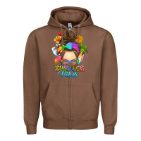 Chestnut messy bun summer vibes Zipper Hoodie - RanaPortraitStore