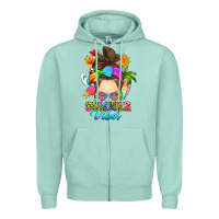 Seafoam messy bun summer vibes Zipper Hoodie - RanaPortraitStore