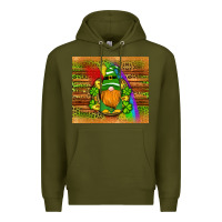 Army Green st patricks gnomes rainbow Premium Hoodie - Artiststas
