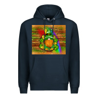 Navy st patricks gnomes rainbow Premium Hoodie - Artiststas
