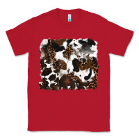 Red leopard cowhide background Classic Tee - RanaPortraitStore