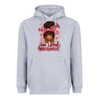 Heather Grey one loved supervisor afro messy bun Heavyweight Hoodie - texasbilliewilder