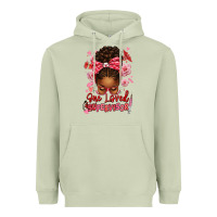 Matcha one loved supervisor afro messy bun Heavyweight Hoodie - texasbilliewilder