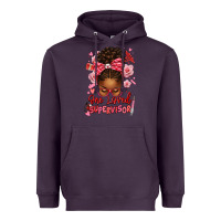 Plum one loved supervisor afro messy bun Heavyweight Hoodie - texasbilliewilder