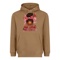 Toasted Coconut one loved supervisor afro messy bun Heavyweight Hoodie - texasbilliewilder