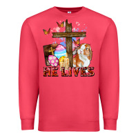 Cardinal He lives Easter Day Premium Sweatshirt - CowGirlArtShop