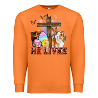 Carrot He lives Easter Day Premium Sweatshirt - CowGirlArtShop