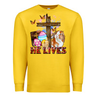 Lemon He lives Easter Day Premium Sweatshirt - CowGirlArtShop
