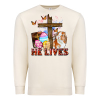 Sandshell He lives Easter Day Premium Sweatshirt - CowGirlArtShop