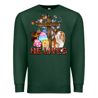 Sports Green He lives Easter Day Premium Sweatshirt - CowGirlArtShop