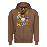 Chestnut messy bun mama summer Zipper Hoodie - RanaPortraitStore