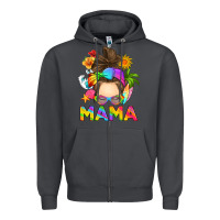 Smoke messy bun mama summer Zipper Hoodie - RanaPortraitStore