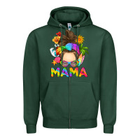 Messy Bun Mama Summer Zipper Hoodie | Teevron