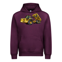 Mauve Wine Articulated Hauler Urban Hoodie - LillyAllenDesigns