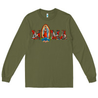 Army Green mama our lady of guadalupe Long Sleeve Tee - BarkalooDesign