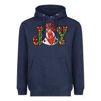 Navy christmas joy with rooster Heavyweight Hoodie - RanaPortraitStore