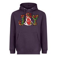 Plum christmas joy with rooster Heavyweight Hoodie - RanaPortraitStore