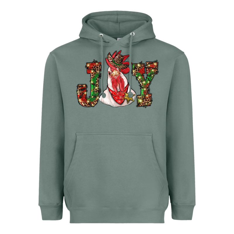 Christmas Joy With Rooster Heavyweight Hoodie by RanaPortraitStore | Teevron