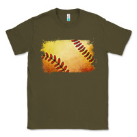 Army Green softball brushstroke Classic Tee - RanaPortraitStore