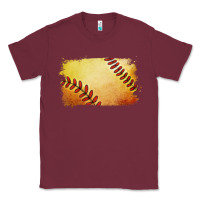 Burgundy softball brushstroke Classic Tee - RanaPortraitStore