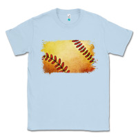 Dusty Blue softball brushstroke Classic Tee - RanaPortraitStore