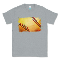 Heather Grey softball brushstroke Classic Tee - RanaPortraitStore