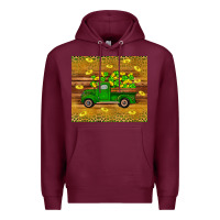 Burgundy St Patricks day truck Premium Hoodie - Artiststas
