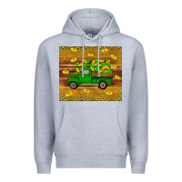 Heather Grey St Patricks day truck Premium Hoodie - Artiststas