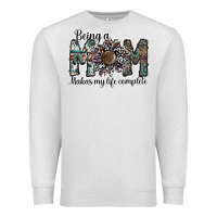Oatmeal Heather being a mom makas my life complete Premium Sweatshirt - SublimationCraftShop