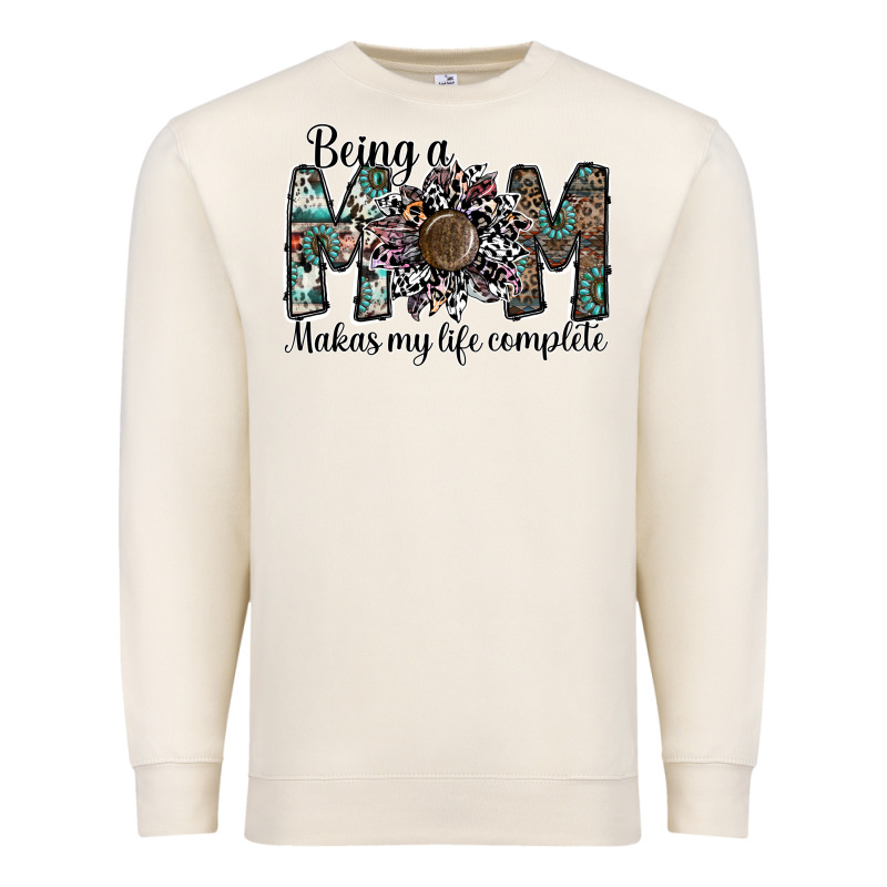 Being A Mom Makas My Life Complete Premium Sweatshirt by SublimationCraftShop | Teevron