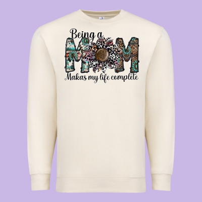 Being A Mom Makas My Life Complete Premium Sweatshirt Designed By Sublimationcraftshop