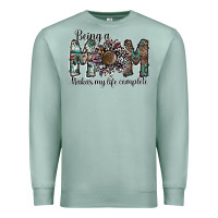 Seafoam being a mom makas my life complete Premium Sweatshirt - SublimationCraftShop