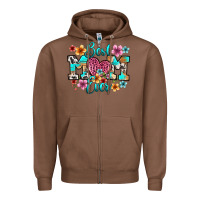 Chestnut best mom ever Zipper Hoodie - RanaPortraitStore