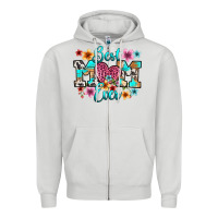 Dove Grey best mom ever Zipper Hoodie - RanaPortraitStore