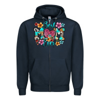 Navy best mom ever Zipper Hoodie - RanaPortraitStore