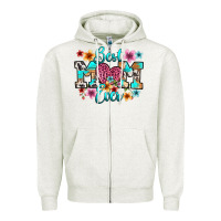 Oatmeal Heather best mom ever Zipper Hoodie - RanaPortraitStore