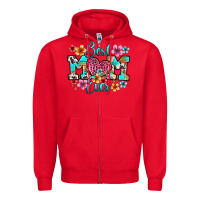 Red best mom ever Zipper Hoodie - RanaPortraitStore