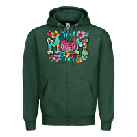 Sports Green best mom ever Zipper Hoodie - RanaPortraitStore