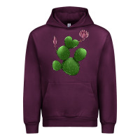 Mauve Wine heart cactus Urban Hoodie - Jasminsmagicworld