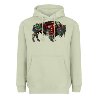 Matcha christmas bison Heavyweight Hoodie - RanaPortraitStore