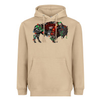 Mushroom christmas bison Heavyweight Hoodie - RanaPortraitStore