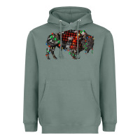 Sage christmas bison Heavyweight Hoodie - RanaPortraitStore